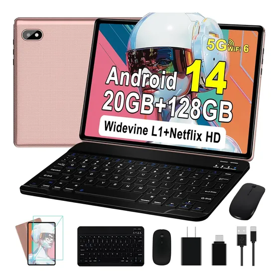 Tablet Android 14 Tab 10pulgada Hd 20gb+128gb 5g Con Teclado