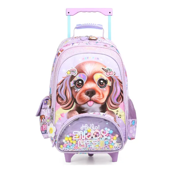 Chimola Mochila Escolar Con Carro De 18 Pulgadas Diseño Dog Bt156 Color 