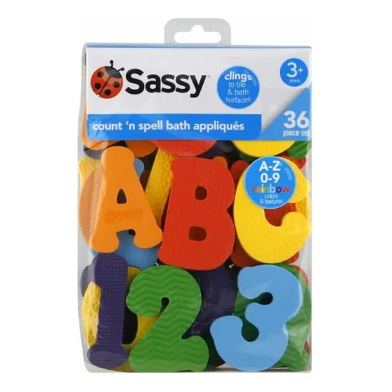 Set De 36 Cartas De Letras Y Numeros Para El Baño - Sassy