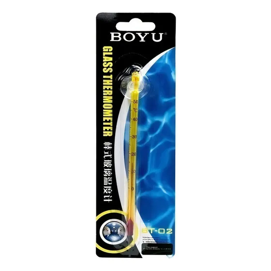 Termometro De Vidrio Boyu Bt02 Con Chupon Peces Acuario