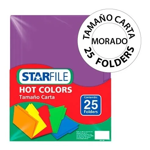 Folder Hot Colors Morado Carta - Caja Con 25