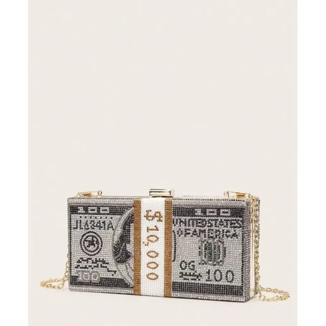 Bolso Bolsito Cartera Dinero Dolar Brillos Brillante