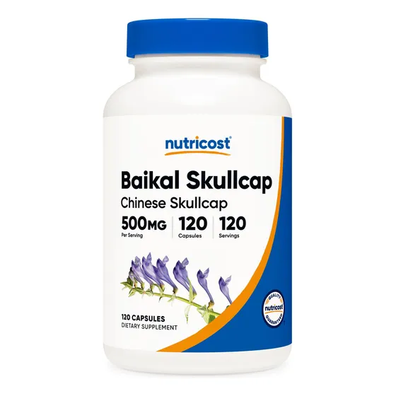 Suplemento Nutricost Baikal Skullcap 500 Mg 120 Cápsulas