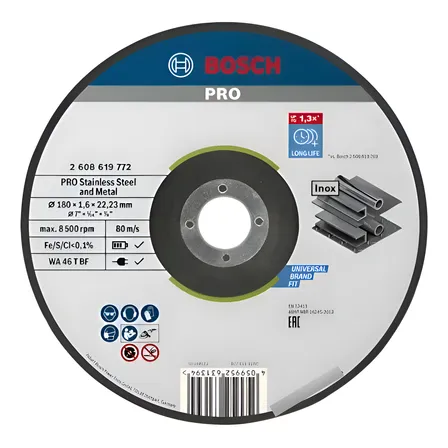 Disco Corte Inox Standard Pro Metal 7 Polegadas Bosch 25unds Branco