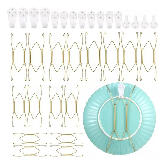 16 Pcs Colgadores De Platos De Acero Inoxidable 4 Tamaños