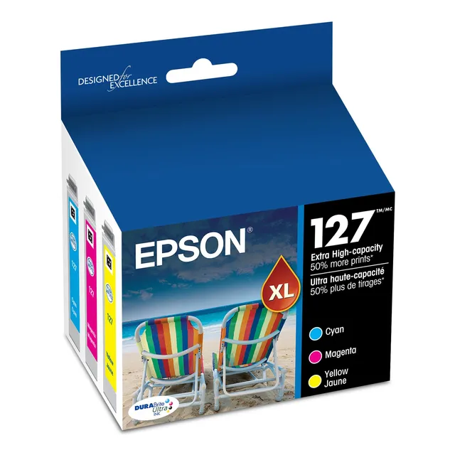 Combo De Tinta Epson 127 Durabrite Ultra En Color Para