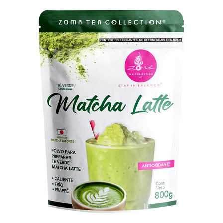 Té Verde Matcha Zoma Tea Matcha Latte Antioxidante Caliente Frio O Frappe 800gr Té Verde Matcha Zoma Tea Matcha Latte Antioxidante Caliente Frio O Frappe 800gr