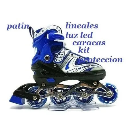 Patines Lineales Ajustable Niño Set Protección Caracas Patin