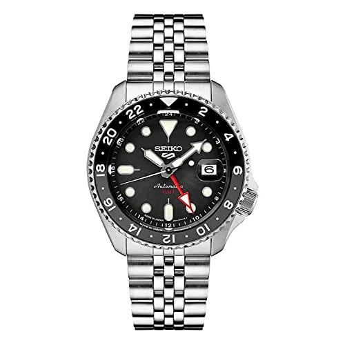 Seiko Ssk001 5 Reloj Deportivo Hombre Plata-tone J4kje