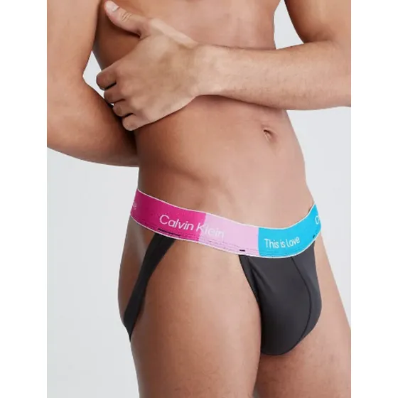 Jockstrap Pride Negro Calvin Klein This Is Love Gay Microfib