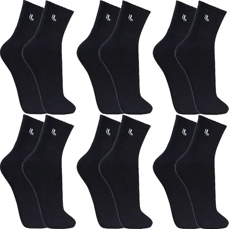 Kit 6 Pares Meias Lupo Cano Médio Alto Academia Original