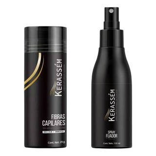 Kit Fibras Capilares 29g + Spray Fijador 100ml Kerassém Kit Fibras Capilares 29g + Spray Fijador 100ml Kerassém