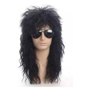 Peluca Larga Y Rizada Para Hombre Rock De Los 80 Peluca Larga Y Rizada Para Hombre Rock De Los 80