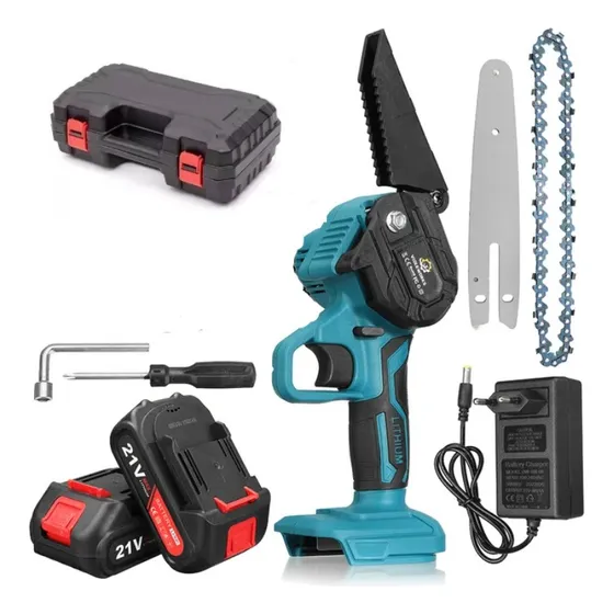 Mini Motosierra Inalámbrica Poda 6 Pulgadas + 2 Baterias