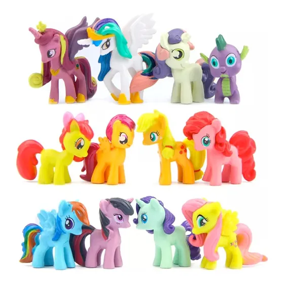 Set 12 Figuras My Little Pony Juguete Pequeño Pony Colección
