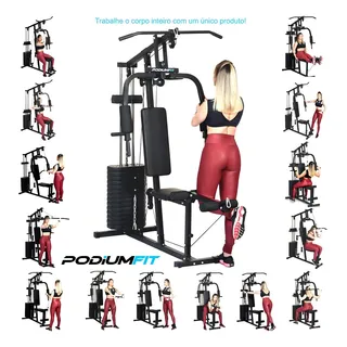 Estação De Musculação Academia Podiumfit Me200 - 65kg Estação De Musculação Academia Podiumfit Me200 - 65kg
