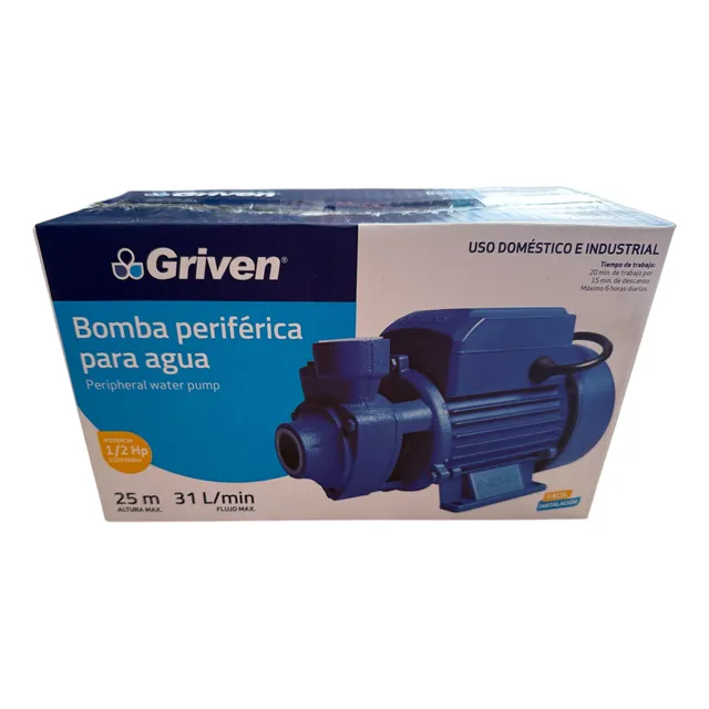 Bomba De Agua 1/2 Hp 1x1 Griven
