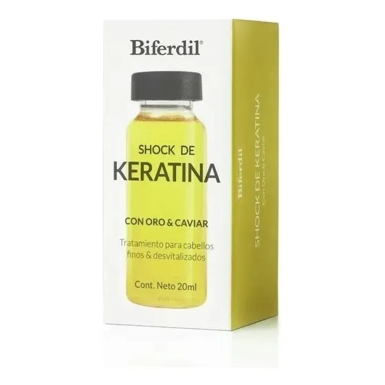 Biferdil Ampolla Shock De Keratina Oro Y Caviar 20 Ml