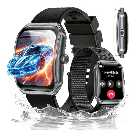 Relógio Inteligente Smartwatch Chamadas Bluetooth Novante Masculino Feminino Digital Esportivo Ip68 Notificações... Preto Relógio Inteligente Inspirado Em Supercarros