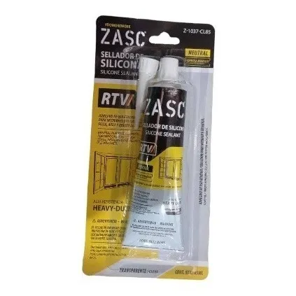 Silicon Sellador Adhesivo Transparente Pomo 85ml Rtv Zasc