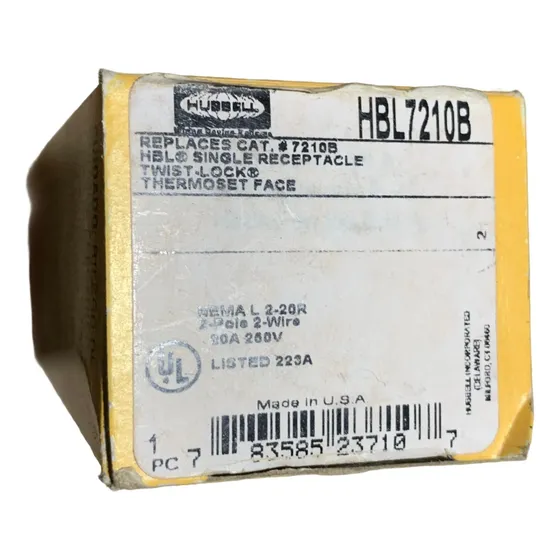 Receptaculo Hubbell Hbl7210b Negro