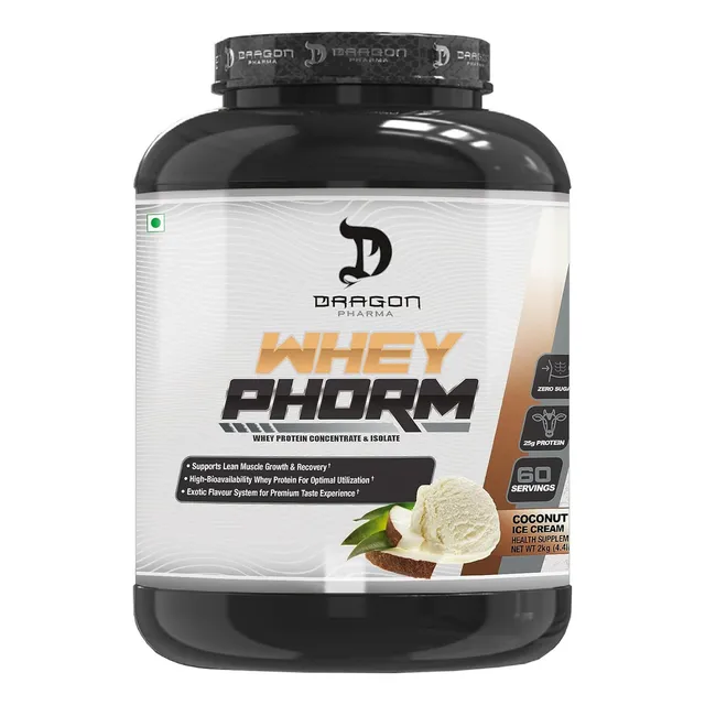 Dragon Proteina Wheyphorm Isolatada Hydrolizada 5 Lb Sabor coconut ice cream