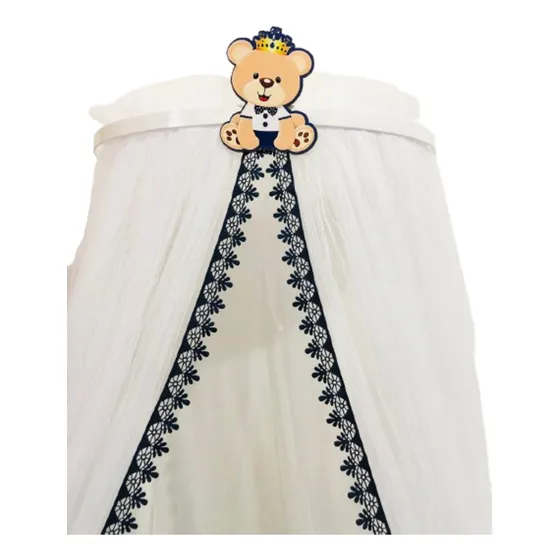 Dossel Dorcel Urso Princípe Azul Marinho + Tule Mosquiteiro