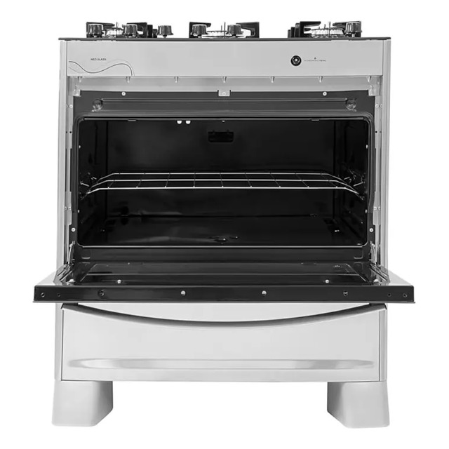 Fogão Neo Glass 5 Queimadores Prix Bivolt Fgvng510prix Sugga Cor Água 110v / 220v (dupla Voltagem) Cinza Fogão Neo Glass 5 Queimadores Prix Bivolt Fgvng510prix Sugga Cor Água 110v / 220v (dupla Voltagem) Cinza