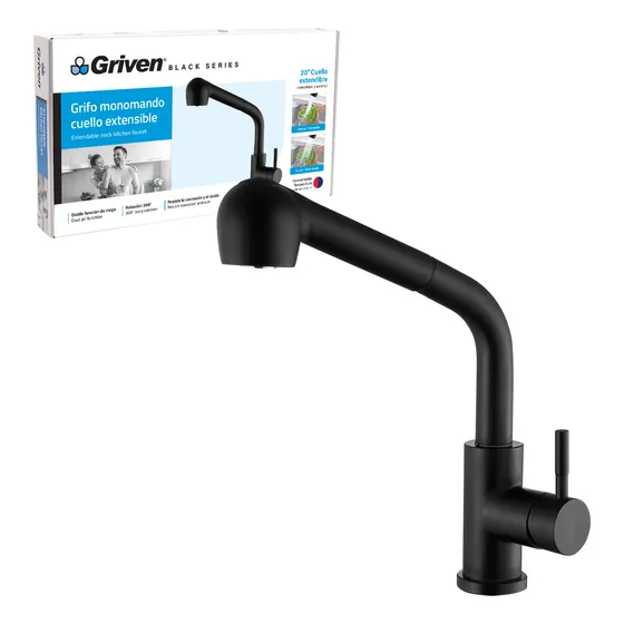 Griferia Fregadero Cuello Extensible / Black Series / Griven