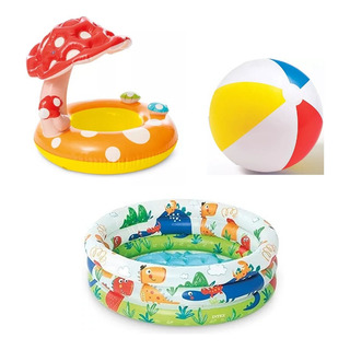 Set Salvavidas, Alberca Osos Y Pelota Para Bebes Set Salvavidas, Alberca Osos Y Pelota Para Bebes