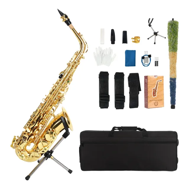 Saxofón Alto En Mi Bemol Para Principiantes Y Adultos En Oro