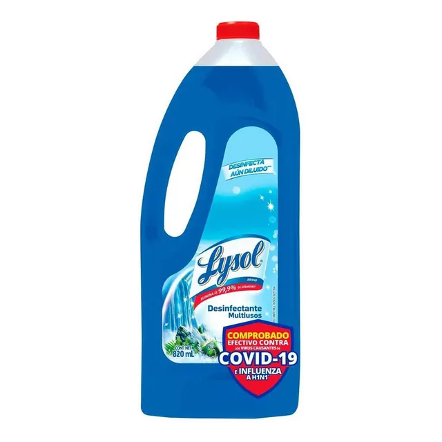 Desinfectante de Superficies Líquido Lysol Pure Waterfall 820ml