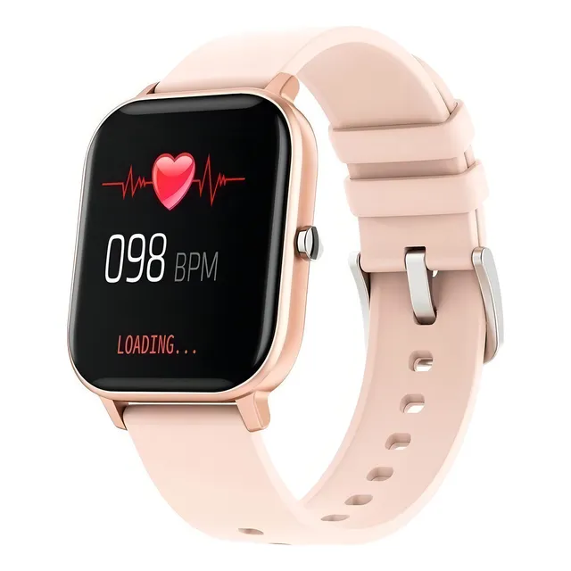 Smartwatch Colmi P8 1.69" caixa de liga rose gold, pulseira rose gold