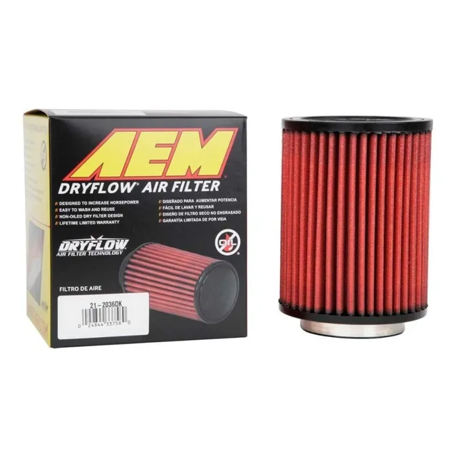 Filtro Conico Aem Dryflow 3 Pulgadas 21-2036dk Original