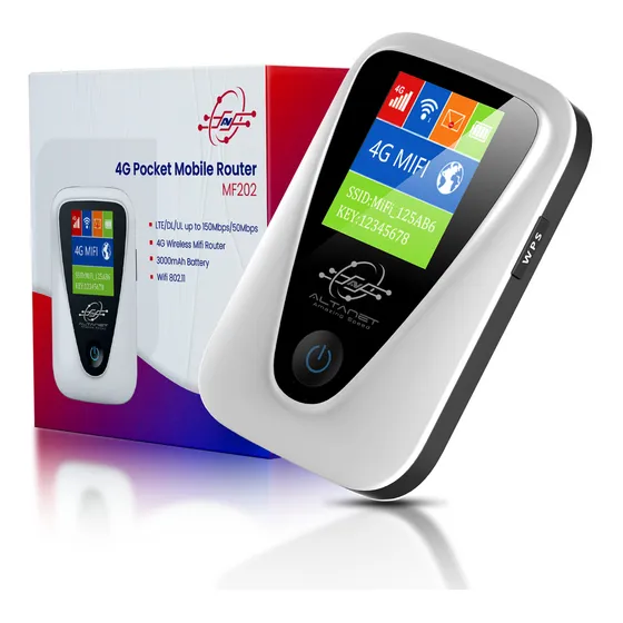 Modem AltaNet 4g Wifi Bateria Rural Urb Libre Casa Rodante Bus Hogar Color Blanco