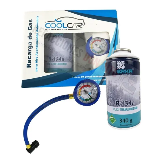 Kit De Recarga Con Manómetro Para Autos R134a  