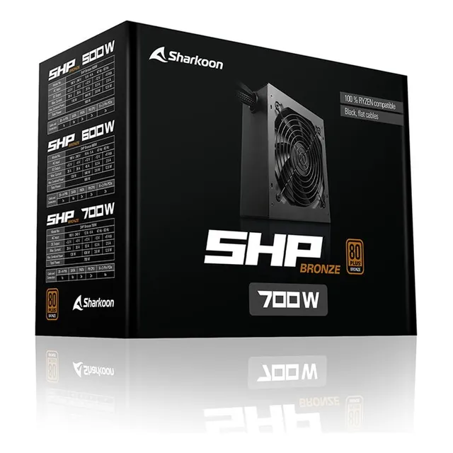Fuente De Poder Atx Shp Bronze 700w Sharkoon Negro