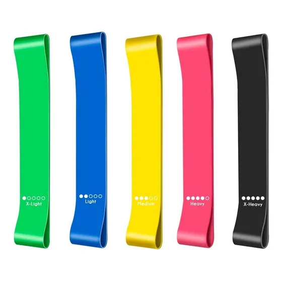 Set Bandas Elasticas Ejercicio Fitness Circulares Dominadas Color Multicolor