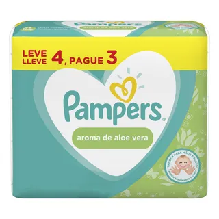 Pack Lenço Umedecido Aloe Vera Pampers Pacote Leve 4 Pague 3 Unidades Pack Lenço Umedecido Aloe Vera Pampers Pacote Leve 4 Pague 3 Unidades