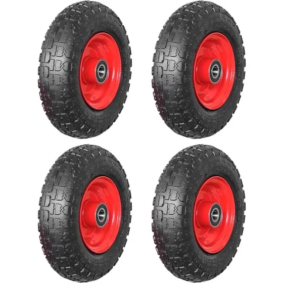 Pack 4 Ruedas Inflables Original 10 Pulgadas Carro, Yegua