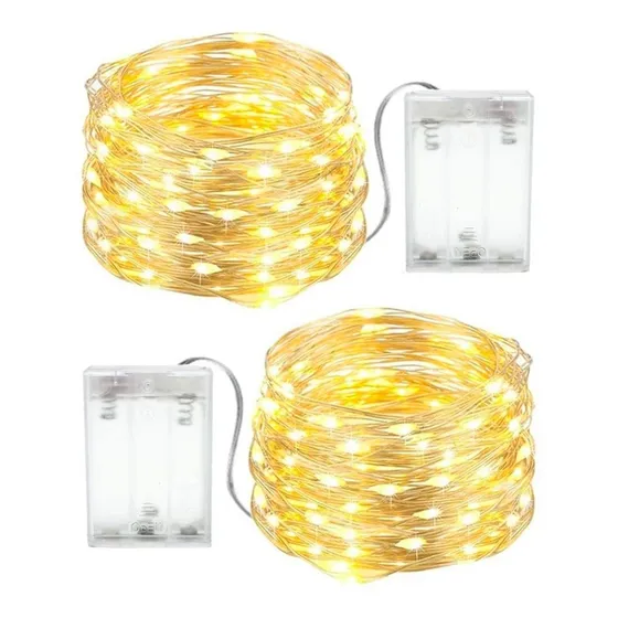 Guirnalda Luciernaga 2m 20 Led Calida A Pila Luz Decoracion