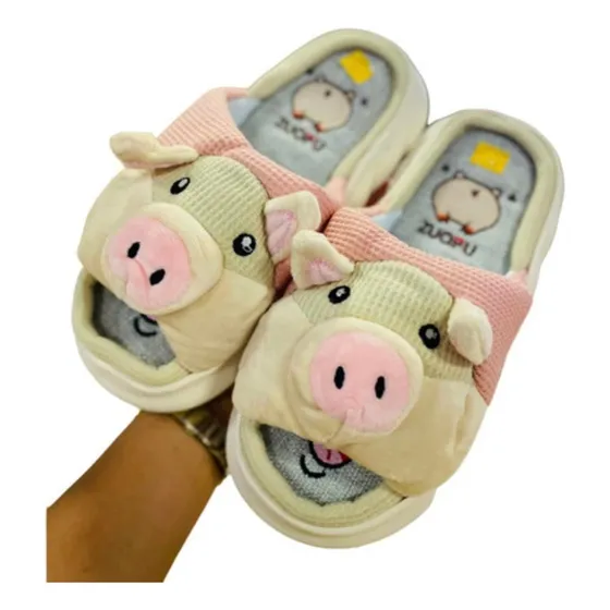 Pantufla Suela Alta Muy Comodas Cerdito Chanchito Zapatillas