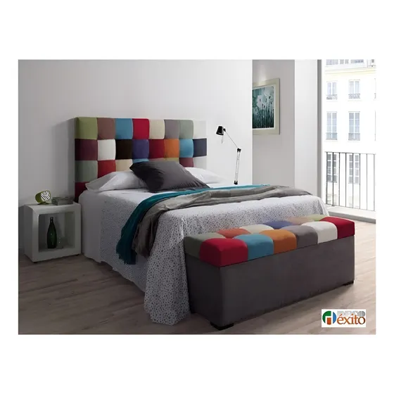  Copete + Box + Pie De Cama Matrimonial Patchwork - 390v