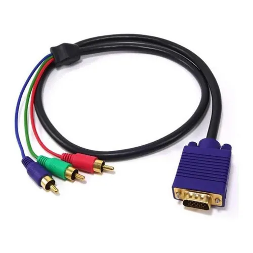 Cable Vga X3 Rca Mb Tech Mb 71023 con monitor de PC de 2 metros