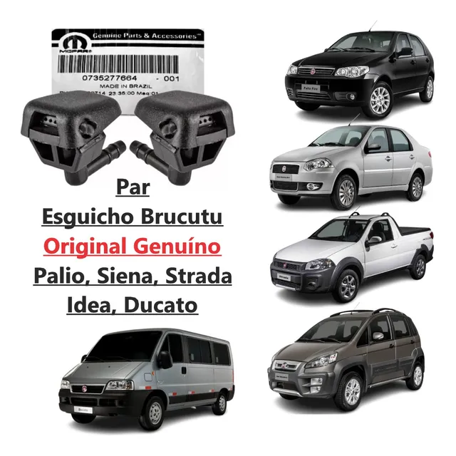 Par Esguicho Brucutu Limpador Palio Siena Strada Idea Ducato