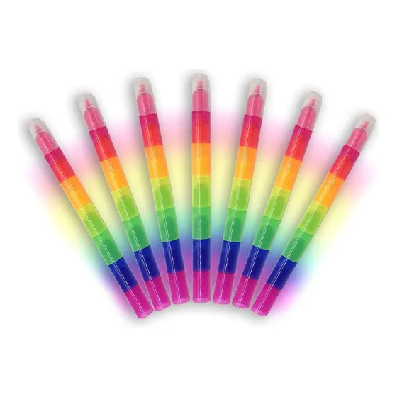 Nlr Fun [6 Colores ×7 Marcador Fluorescente Apilable De Colo