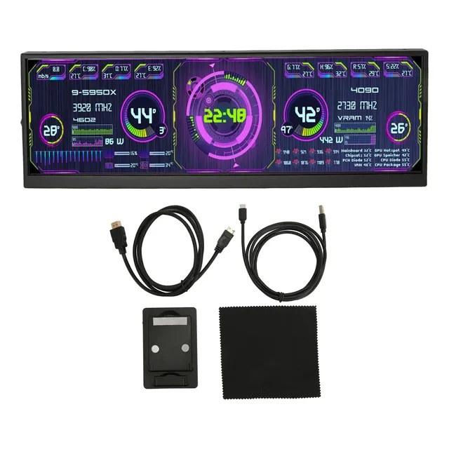 Para Pantalla Aida64 Sub Cpu Gpu Display, Monitor Portátil D