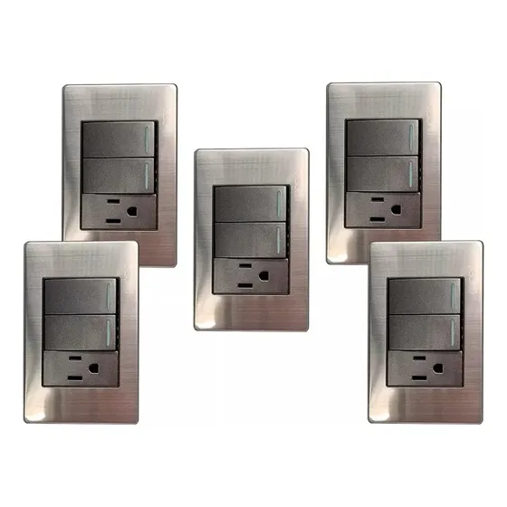 5 Placas Lucek Premium 2 Apag - 1 Cont Sencillos