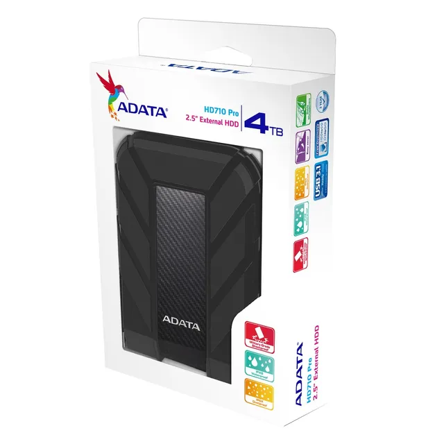 Disco Duro Externo Adata Hd710 4tb Usb 3.1 Negro