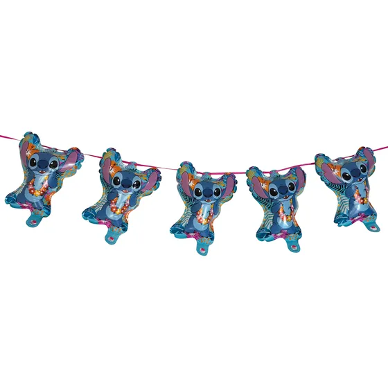 Cumpleaños Stitch - Banderín Inflable Foil De 2 Metros